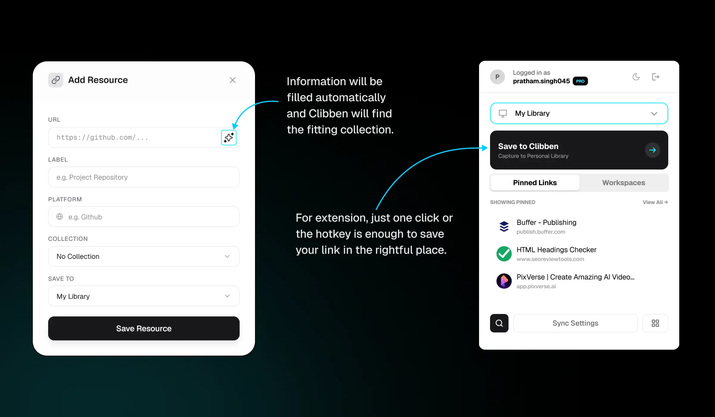 Save first, organise automatically